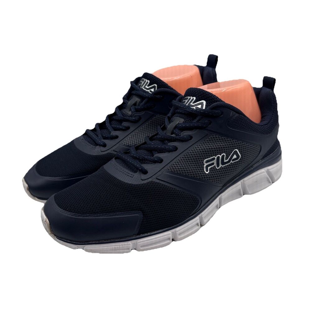 FILA Men's Running Shoes Navy Blue Grey Sneakers EUC Size 10 1RM00103-420 - Picture 3 of 9